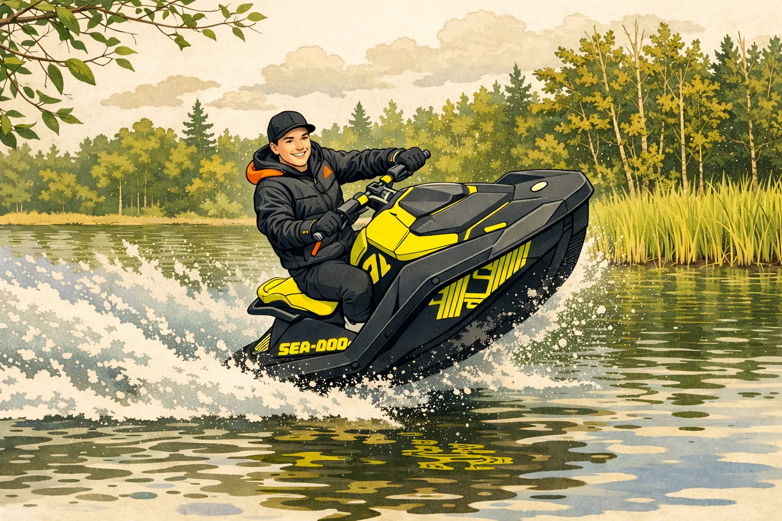 Kuvituskuva: Vesijetti vesillä